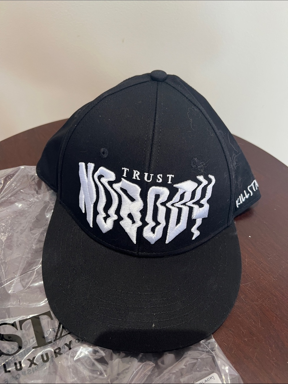 Killstar Black 'Trust Nobody' Embroidered Baseball Cap nwt